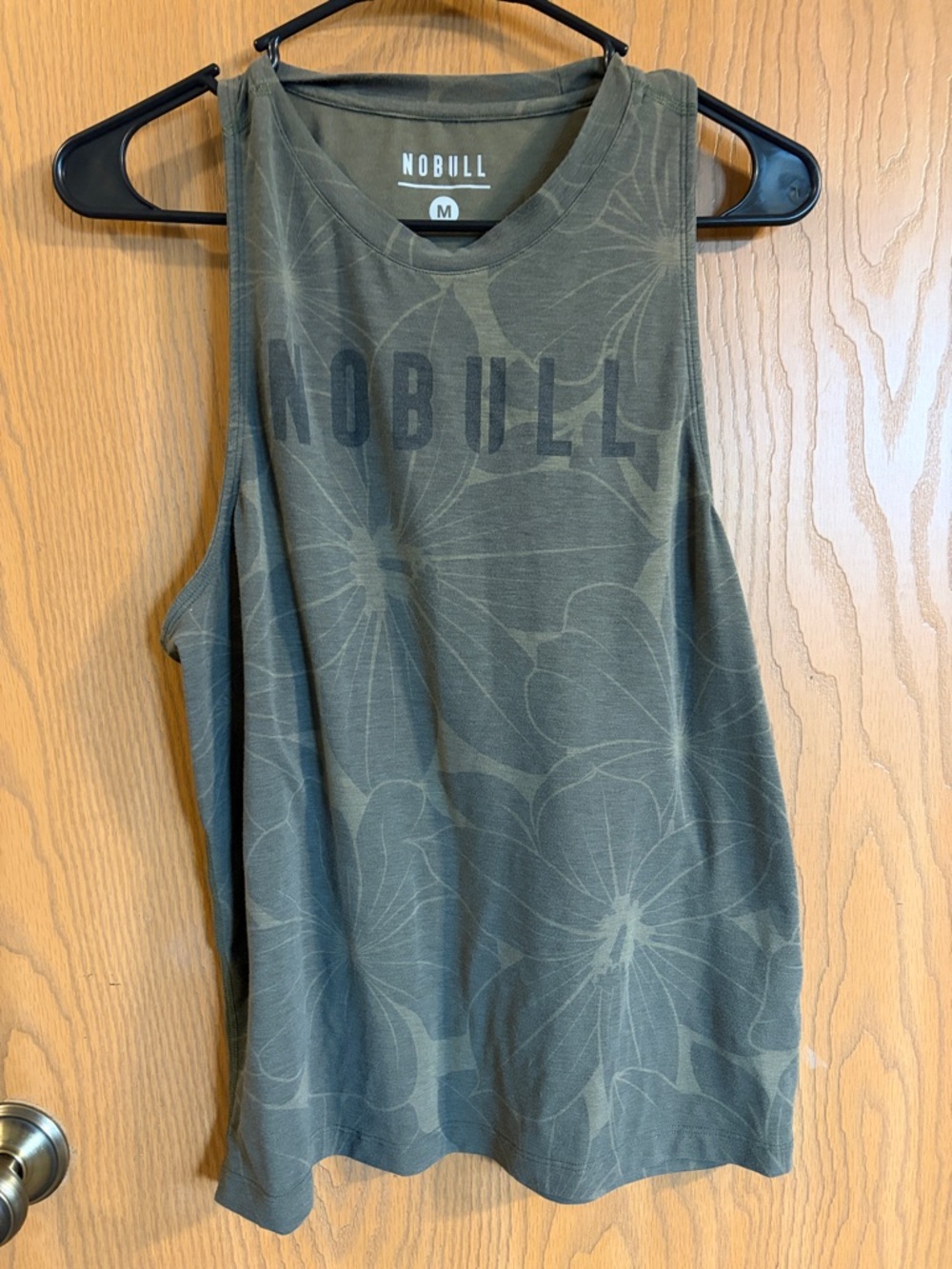 NOBULL Women’s Olive Green Floral Muscle Tank Medium